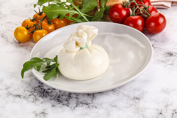 Creamy Italian traditional Burrata cheese