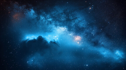 Fototapeta premium Blue background with stars. Selective focus. Copy space 