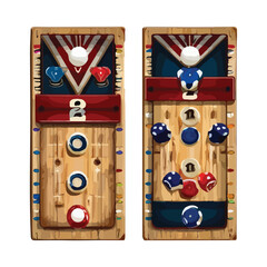 Cornhole game with board design element vector.