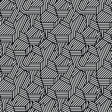 Seamless striped pattern, geometric print