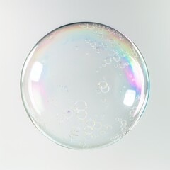 Soapy bubble on a white background