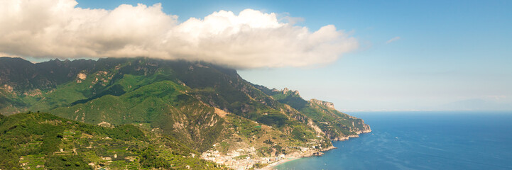 Fototapeta na wymiar Amalfi Coast, Italy. Banner Web.