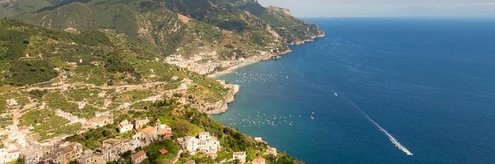 Photo sur Plexiglas Plage de Positano, côte amalfitaine, Italie Amalfi Coast, Italy. Banner Web.