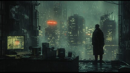 Cyberpunk Visions: Create grainy, cyberpunk-themed images that combine futuristic elements with a rough, textured look, conveying the raw edge of dystopian narratives.