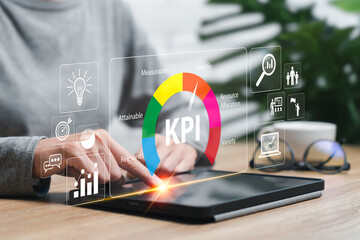KPI, Business targets, Organization of goals to measure and evaluate specific concepts, Women use...
