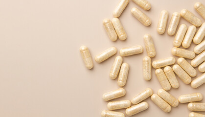 Vitamin capsules. Biologically active additives