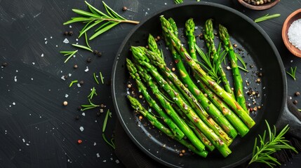 Grilled green asparagus with parmesan cheese