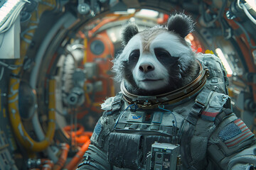 Intergalactic Panda Astronaut Ready for Space Adventures Banner