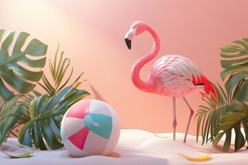 Fototapeta premium flamingo in the water