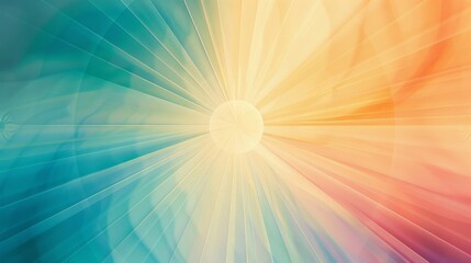 Obraz premium pastel gradient background with radial transition, blending soft blue with pale yellow to tranquil, sunlit effect.