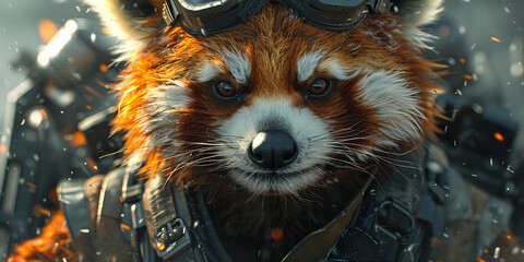 Intrepid Red Panda Pilot: Adventure Awaits Beyond The Fiery Sparks Banner