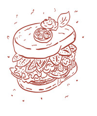 Ilustraton stamp food design icons decoration ice cream rice 