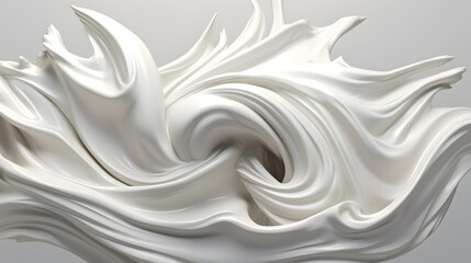 Obraz premium Digital white cream curve sculpture abstract graphic poster web page PPT background