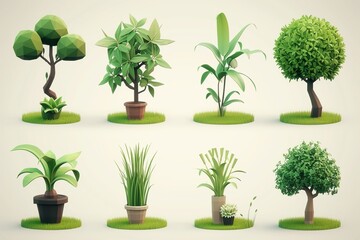 Fototapeta premium collection of trees