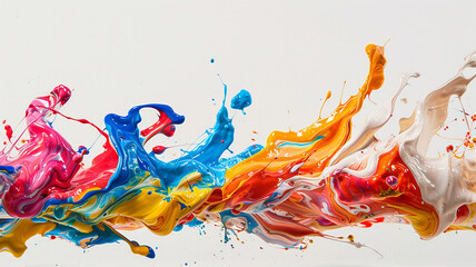 流動的なカラフルな塗料