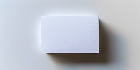 Minimalist Business Card on Plain White Background with Copy Space
