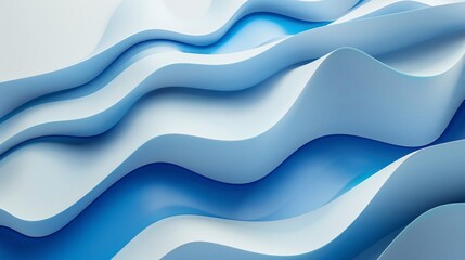 Fototapeta premium blue wavy background, wavy background illustration. 3d rendering, ai generative