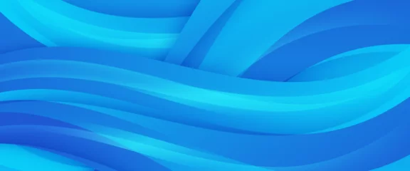 Fototapeten Blue minimal geometric shape abstract banner. For business banner, formal backdrop, prestigious voucher, luxe invite, wallpaper and background © Roisa