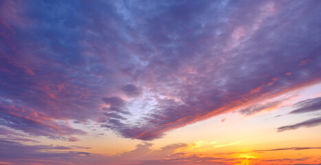 Beautiful dramatic scenic after sunset sky background after sunset