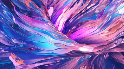 Obraz premium Art purple blue swirl holographic abstract graphic poster web page PPT background