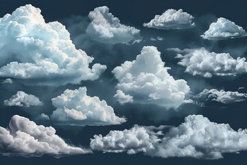 Naklejka na ściany i meble clouds in the sky