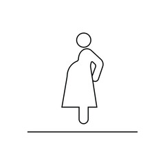 Standing pregnant woman icon. Pregnancy symbol modern, simple, vector, icon for website design, mobile app, ui. Vector Illustration