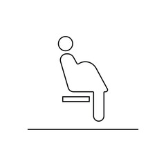 Sitting pregnant woman icon. Pregnancy symbol modern, simple, vector, icon for website design, mobile app, ui. Vector Illustration