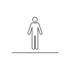 Human figure silhouette icon. Public information symbol modern, simple, vector, icon for website design, mobile app, ui. Vector Illustration