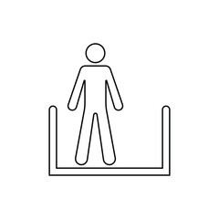 Stand on the left icon. Public information symbol modern, simple, vector, icon for website design, mobile app, ui. Vector Illustration