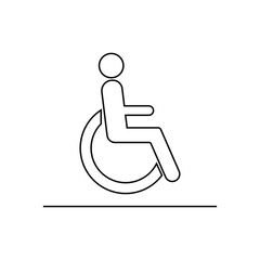 Wheelchair icon. Public information symbol modern, simple, vector, icon for website design, mobile app, ui. Vector Illustration