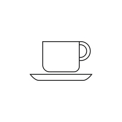 Mug with saucer icon. Drink symbol modern, simple, vector, icon for website design, mobile app, ui. Vector Illustration