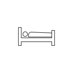 Hotel or accommodation icon. Public information symbol modern, simple, vector, icon for website design, mobile app, ui. Vector Illustration