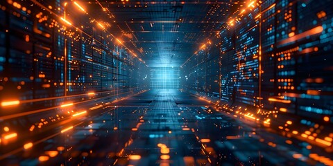 Exploring the intricacies of quantum computing cyber networks and technological advancements. Concept Quantum Computing, Cyber Networks, Technological Advancements, Innovation, Complex Systems - obrazy, fototapety, plakaty