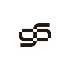 number 96 simple linked linear logo vector