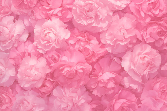 一面に敷き詰められたピンクの花の背景