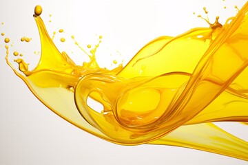a yellow liquid splashing