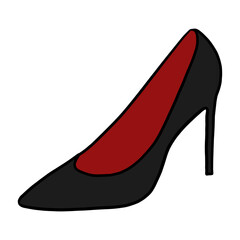 Sexy High Heel Shoe, Female high heel shoes drawing Illustration on white