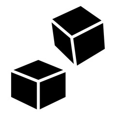 cube glyph icon