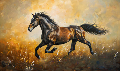 Obraz na płótnie Canvas Galloping Horse