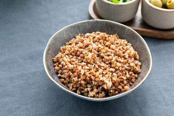buckwheat in a bowl. gluten free food