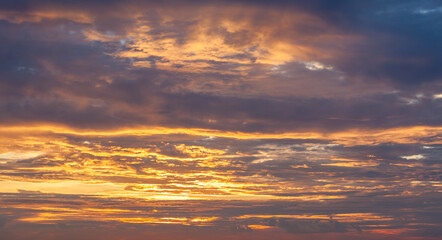 Beautiful dramatic scenic sunset sky background - 768809707