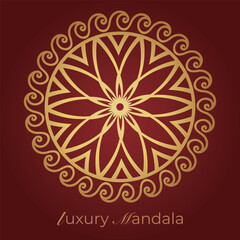 Luxurious mandala pattern background, circular pattern vector design