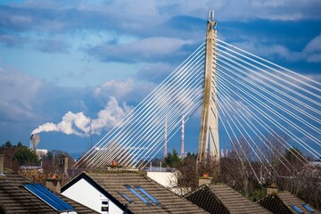 Aerial view of a city skyline, Dundrum