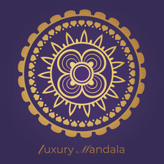 Luxurious mandala pattern background, circular pattern vector design