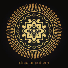 Luxurious mandala pattern background, circular pattern vector design