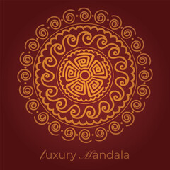 Fototapeta premium Luxurious mandala pattern background, circular pattern vector design