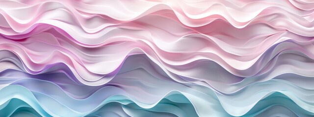 Fototapeta premium Merge fluidity and gradient effects with a split background resembling gentle waves of pastel colors washing over each other.