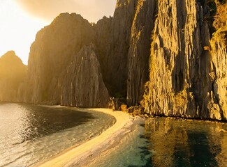 Tropical Shimizu Island and paradise beach, El Nido, Palawan, Philippines. Tour A Route. 