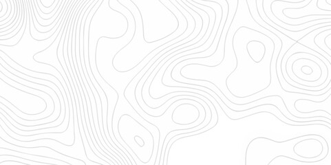 Lines map seamless topographic contour lines vector pattern. Geographic map and topographic contours map background. Vector illustration. White wave paper reliefs.