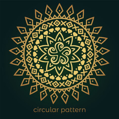 Luxurious mandala pattern background, circular pattern vector design